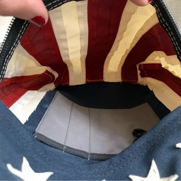 JanSport American Flag Motif Backpack JS 67 embroidered RARE - Picture 8 of 8